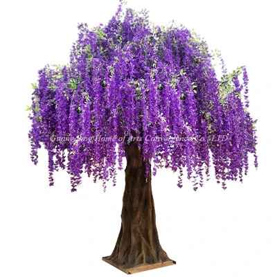 Gervi fjólublátt Wisteria tré